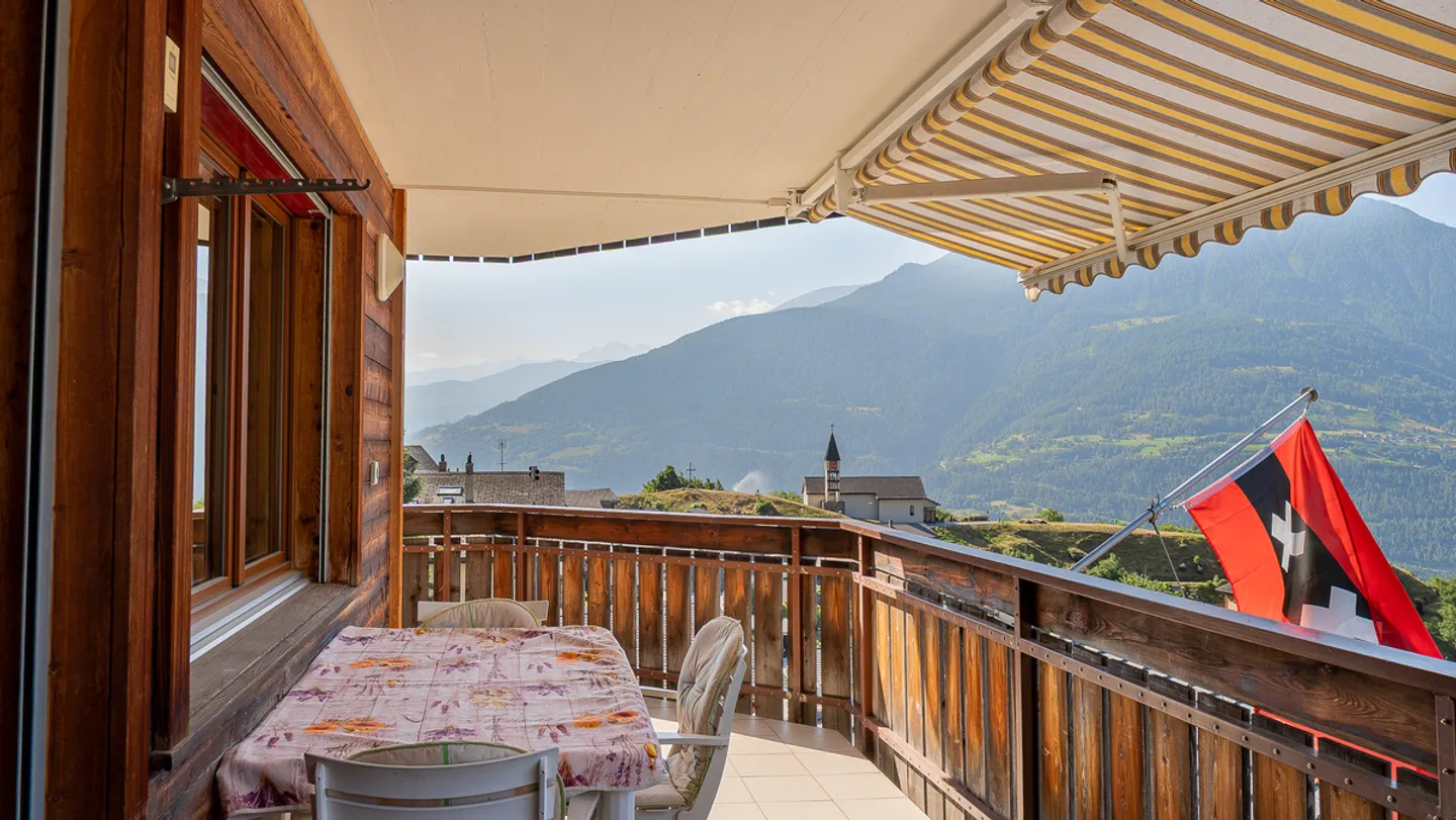 Appartamento 4 locali a Bratsch: Vista impressionante sulla valle del Rodano - Foto 10 di 13