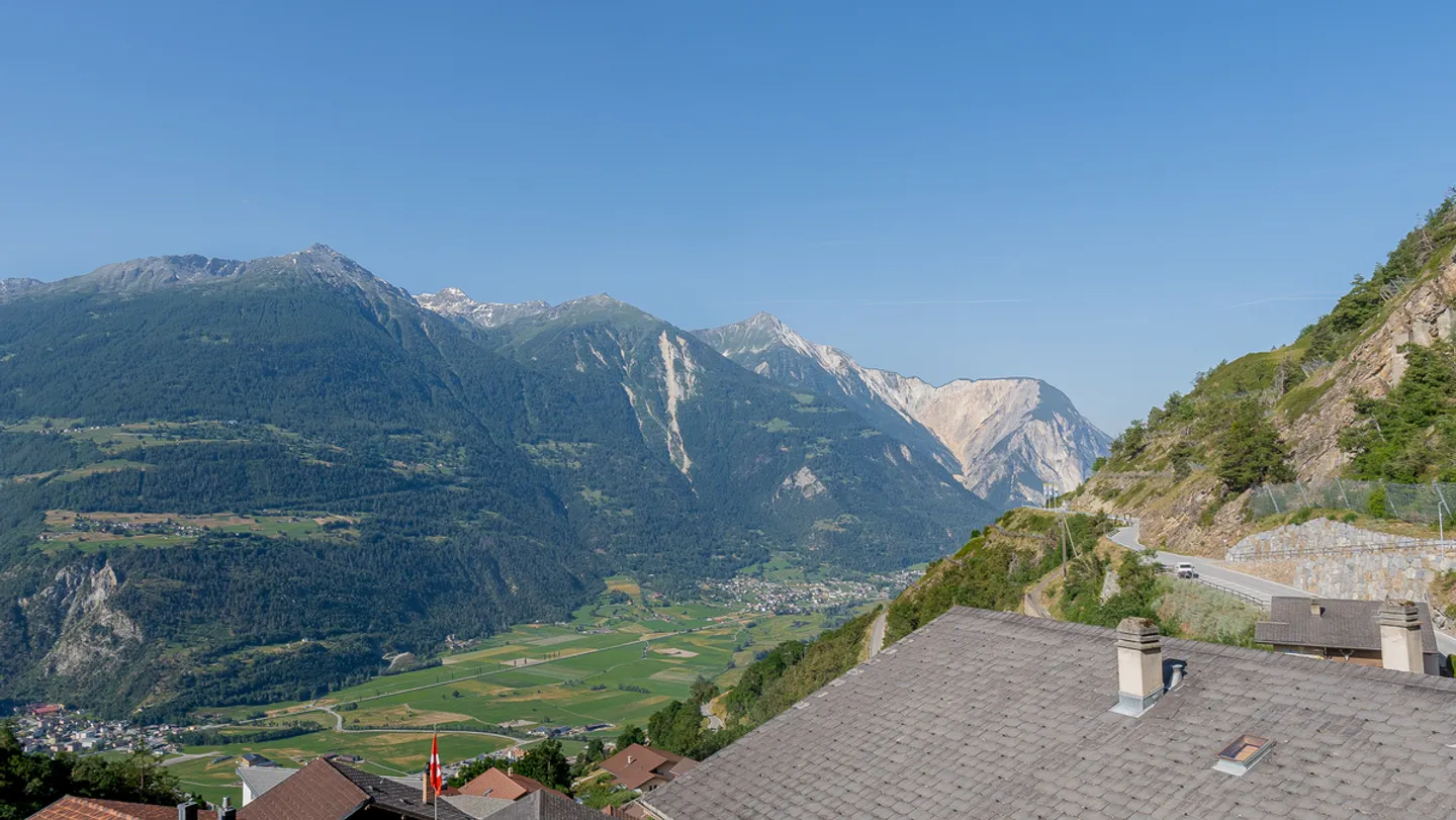 Appartamento 4 locali a Bratsch: Vista impressionante sulla valle del Rodano - Foto 12 di 13