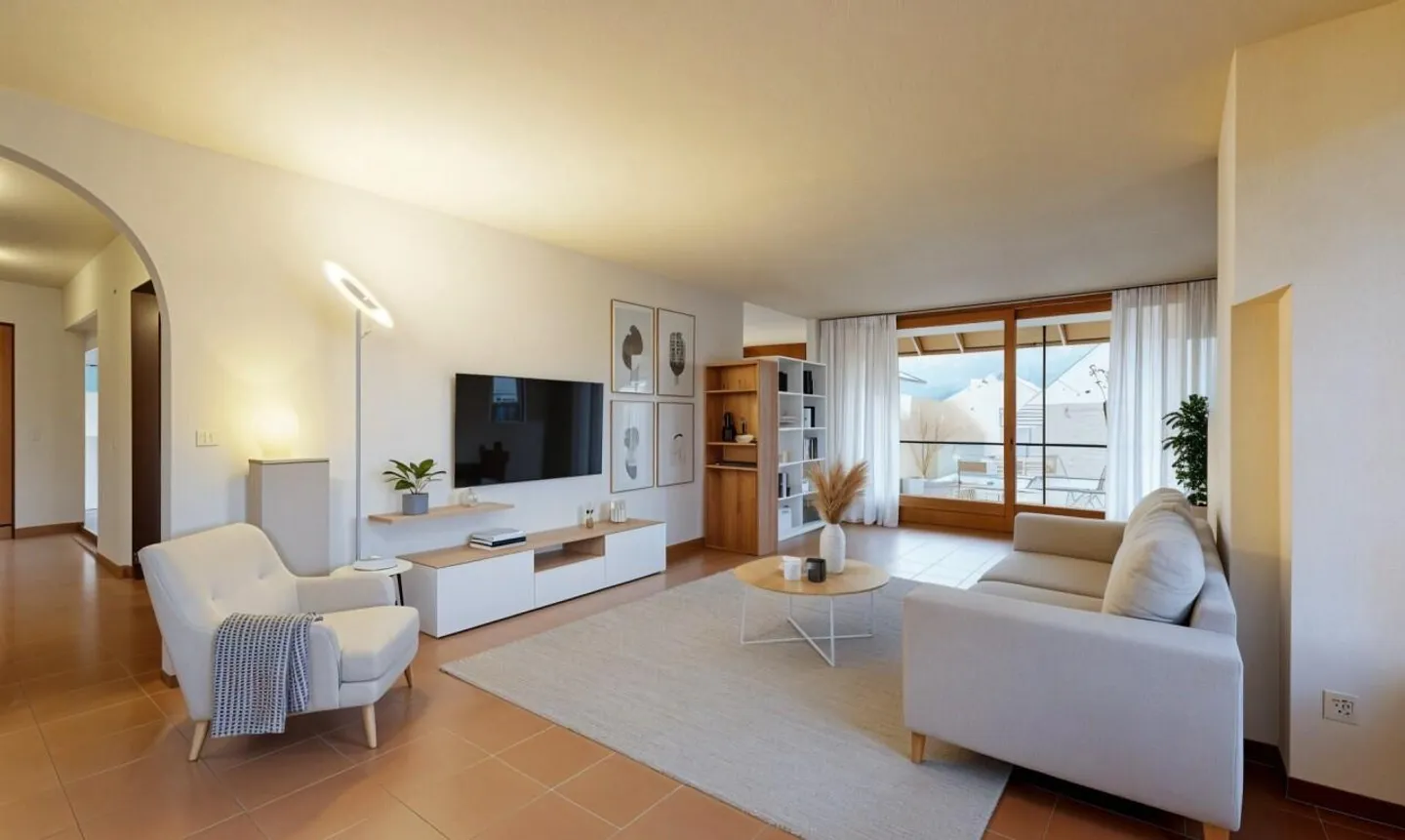 Luminoso appartamento di 4,5 stanze con camino, balcone, vista verde. Vicino a Thun. - Foto 9 di 11