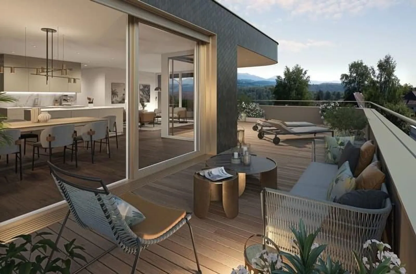 Appartement moderne de 4,5 pièces avec balcon et vue - Photo 5 sur 6