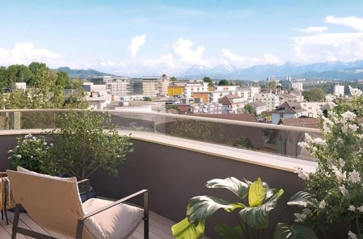 Appartement moderne de 4,5 pièces avec balcon et vue - Photo 6 sur 6