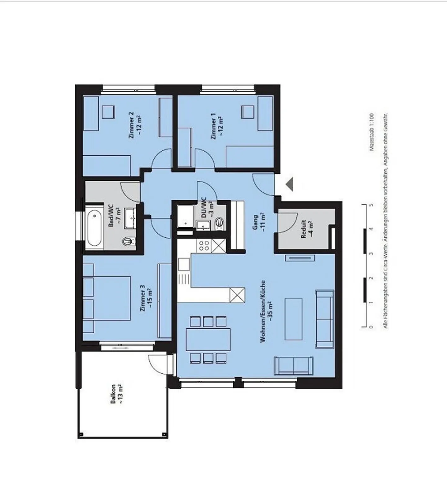 Appartamento 4.5 stanze come nuovo con vista sulla città vecchia a Klingnau - Foto 13 di 13
