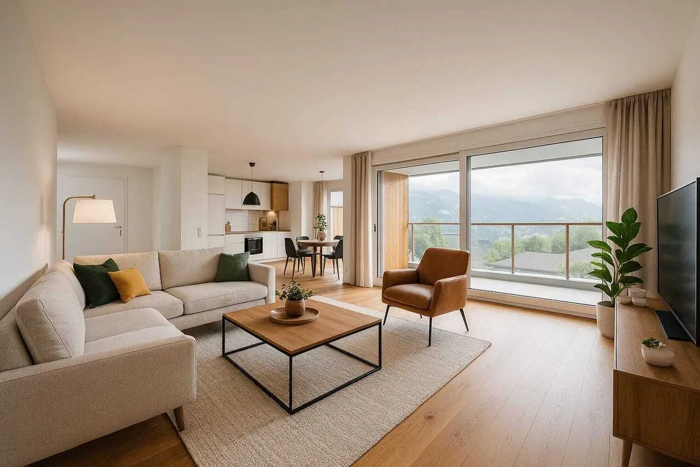 Sonnige 4.5-Zimmerwohnung in Zeneggen - Foto 1 von 13