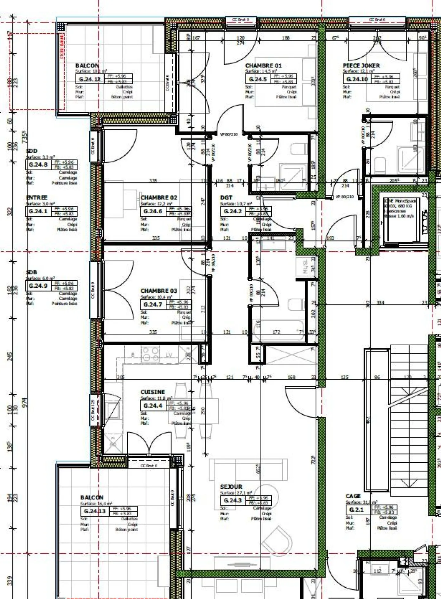 Berges 3 - Wohnung 5,5 Zimmer im 2. Stock - Foto 17 von 18