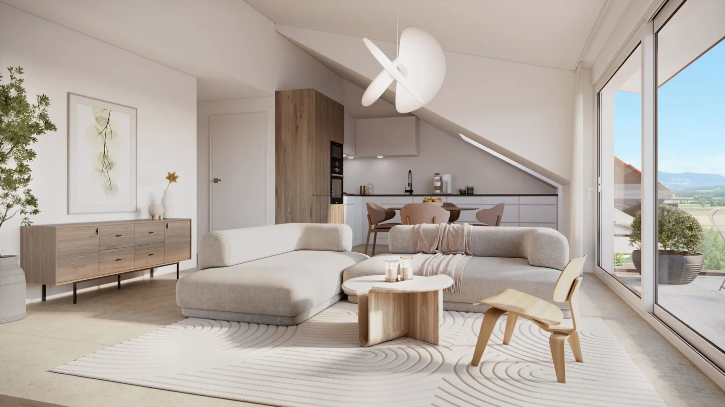 Appartement moderne 4,5 pièces à Orbe - Photo 2 sur 13