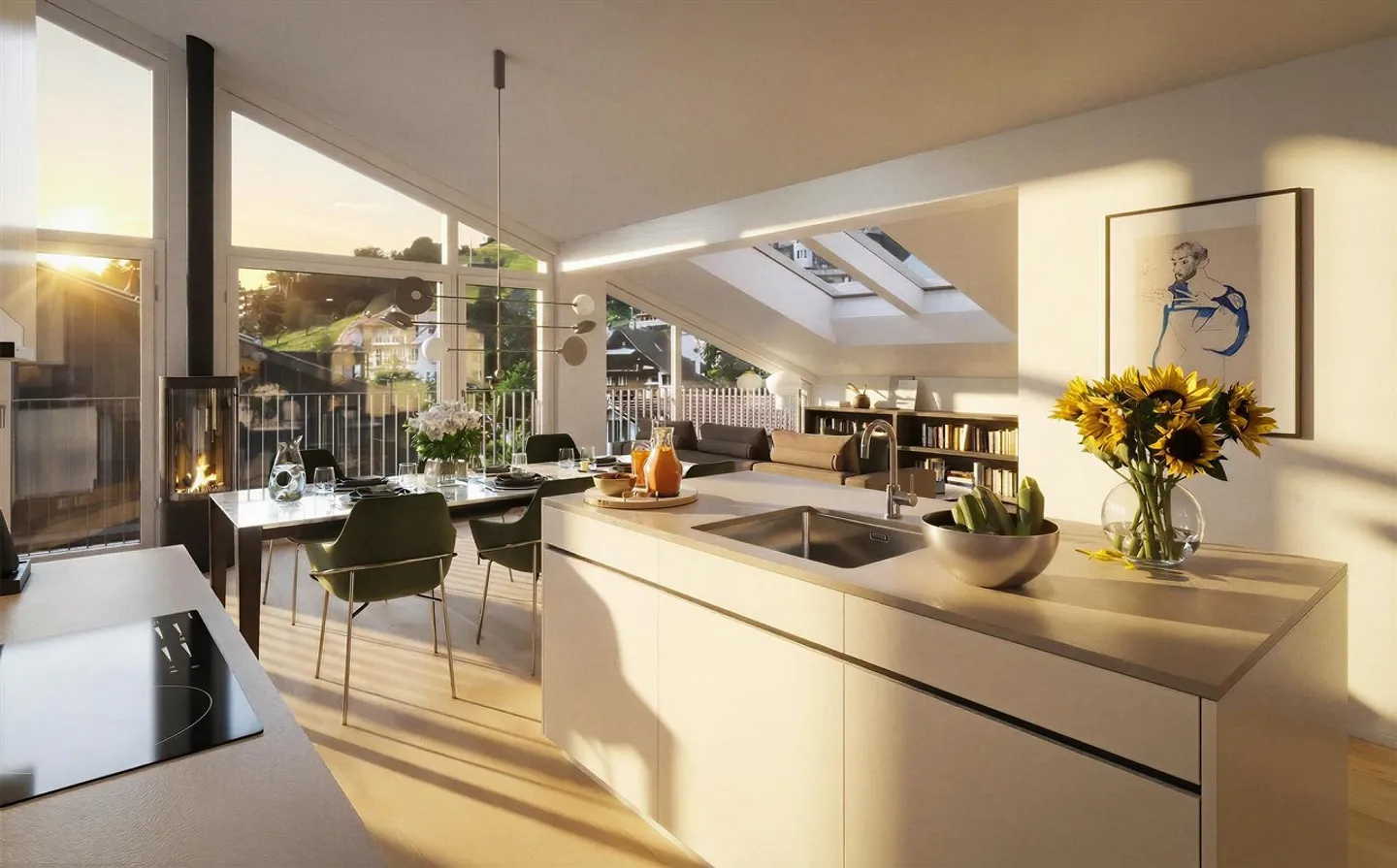 Dachwohnung mit Seeblick - Foto 1 von 8