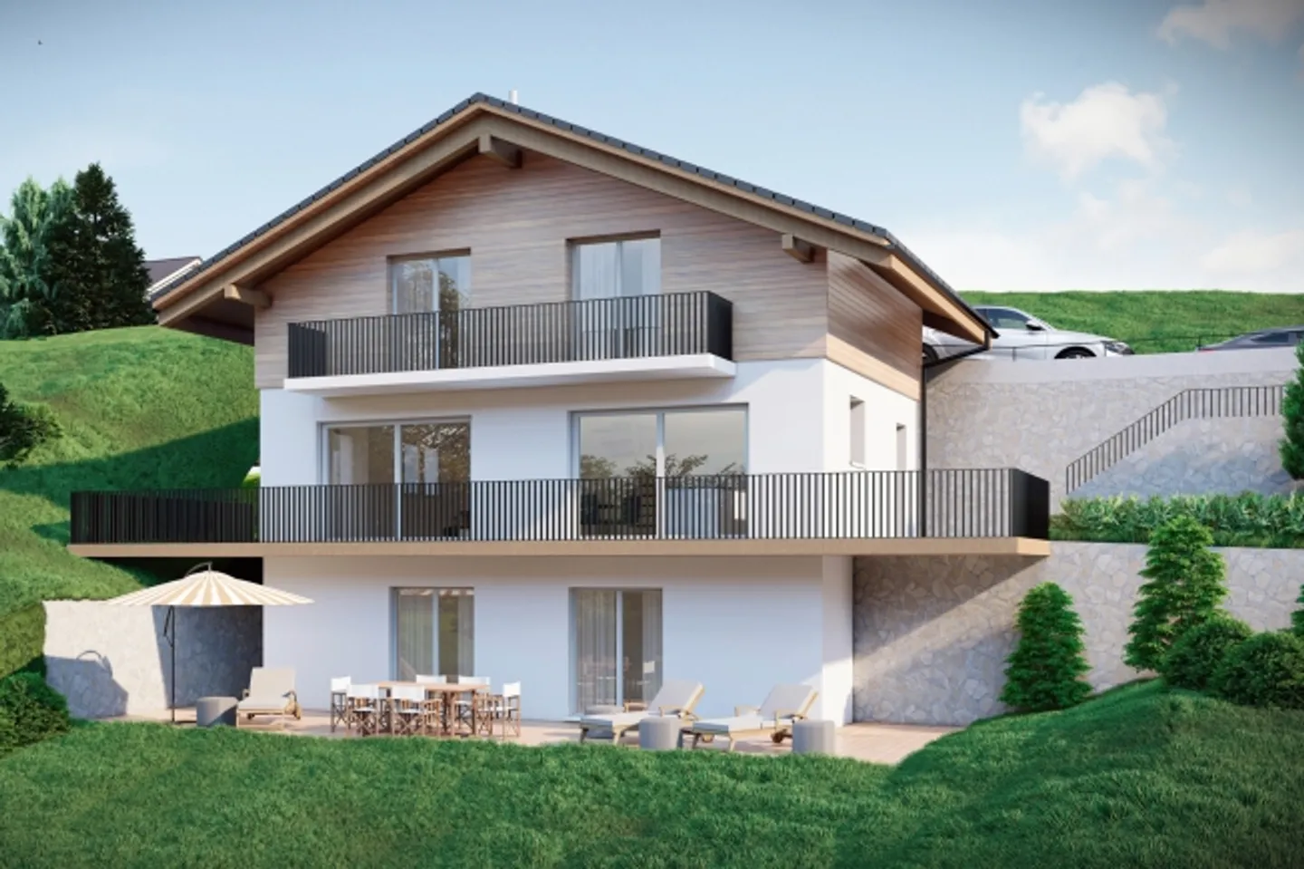 New 5½ to 6½ Room Single-Family House in a Scenic Hill Location - Photo 1 of 12