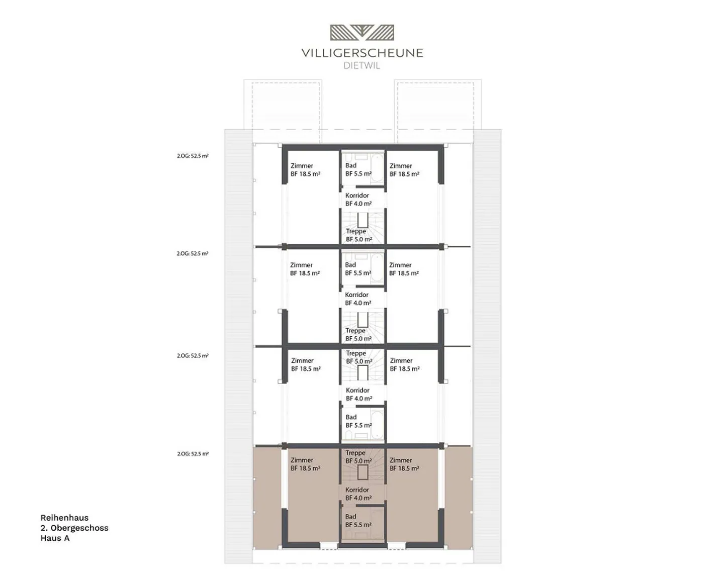 Villigerscheune 6.5 Chambres Maison de Rangée de Fin - Sud - Photo 10 sur 13