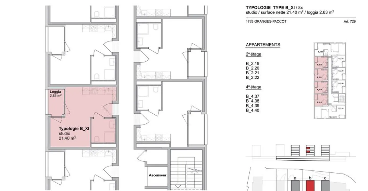 Magnifique studio au 4ème étage - Foto 4 von 6