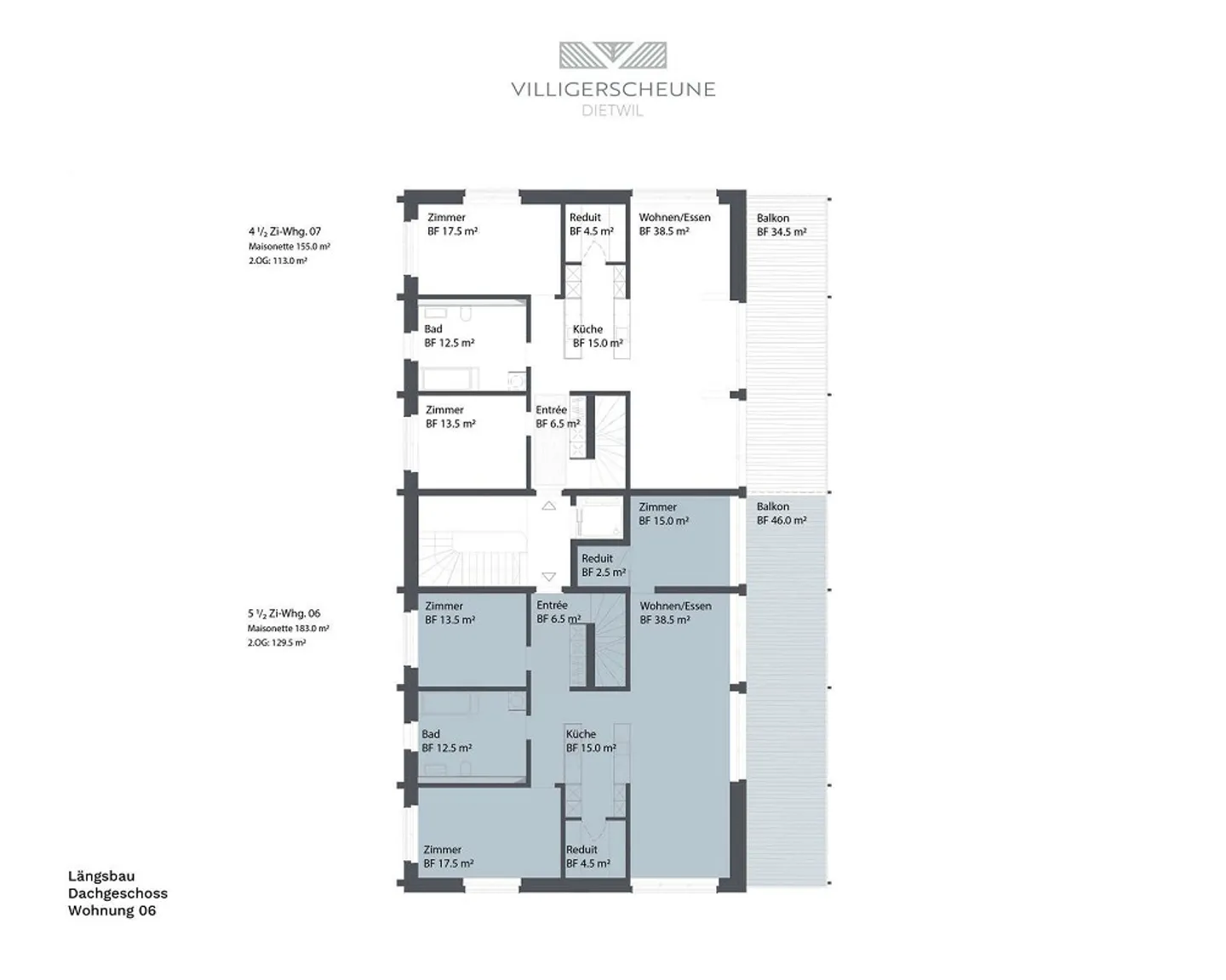 Villigerscheune 5.5 Room Attic Maisonette Apartment - Photo 8 of 10