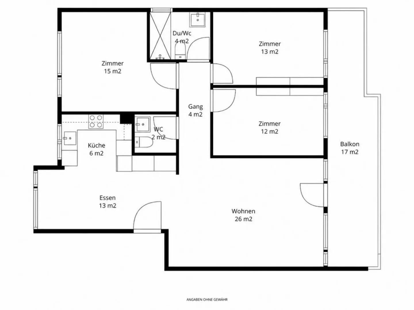 sanierte 4.0-Zimmerwohnung mit grossem Balkon an zentraler Lage (HP) - Photo 25 sur 25