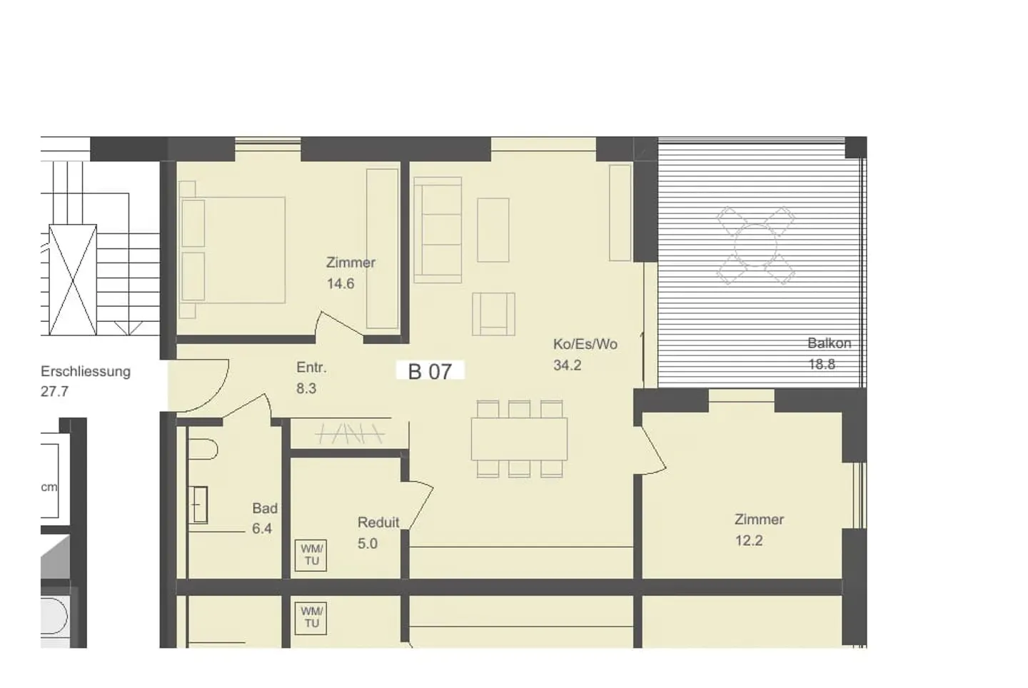 Appartement moderne avec grand balcon - Photo 7 sur 8