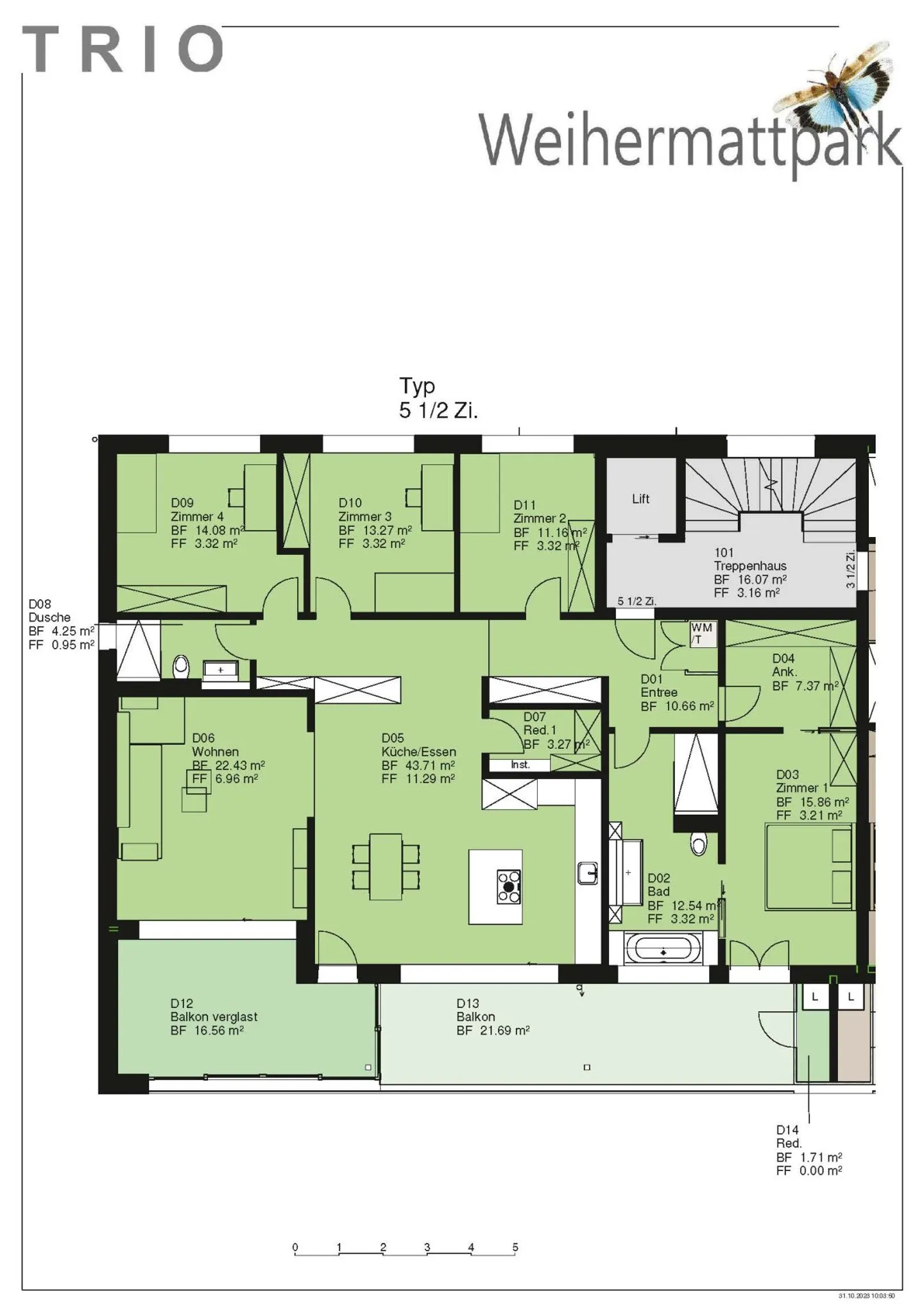 Äusserst grosszügige 5.5 Zimmer Wohnung, Neubau - Foto 1 von 6