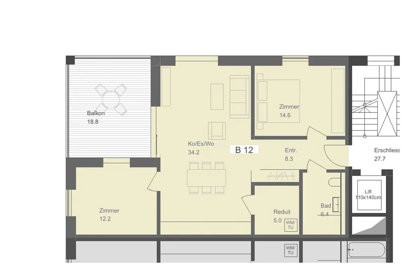 Appartement moderne avec grand balcon - Photo 7 sur 8