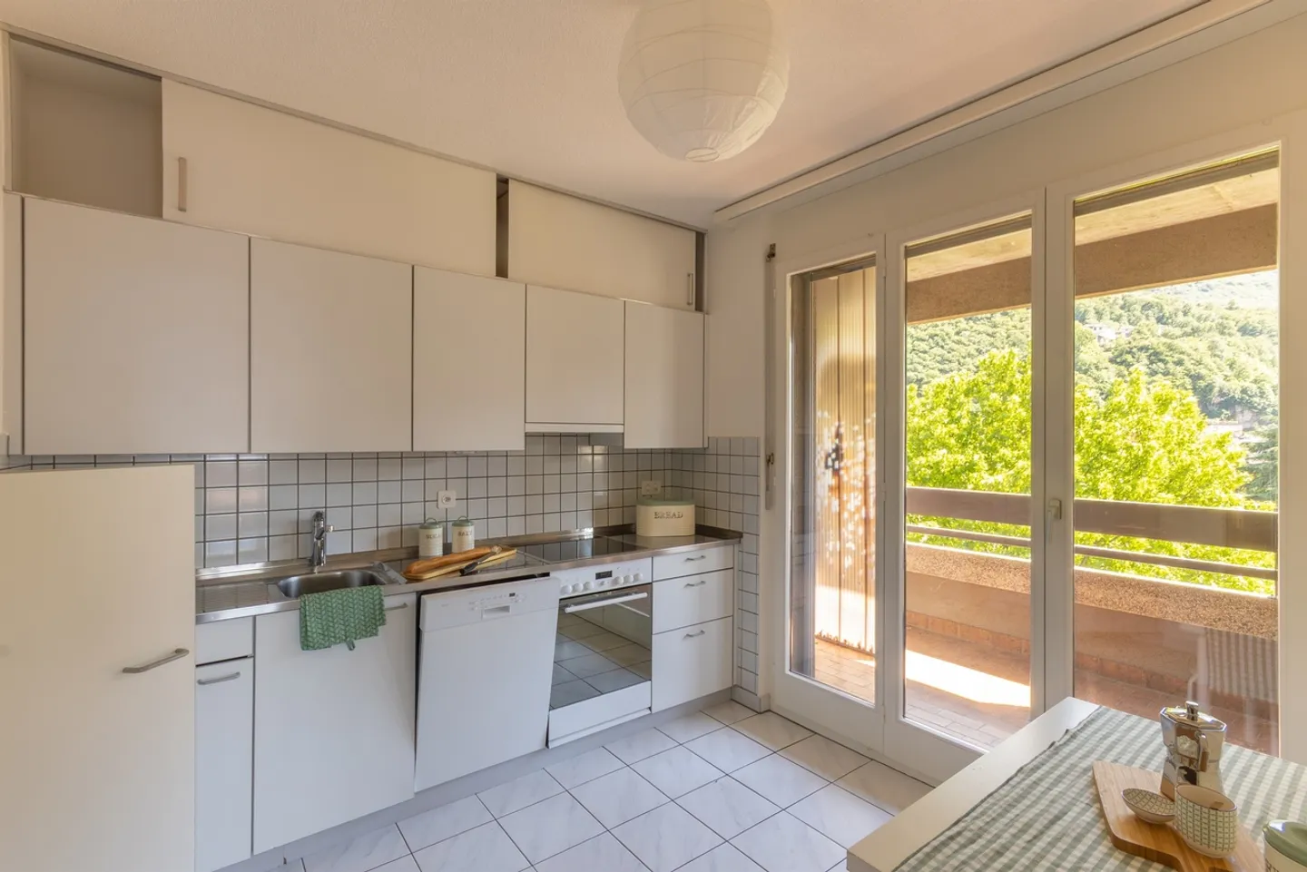 Spacious penthouse with fireplace and panoramic terrace in Giubiasco - Photo 5 of 13