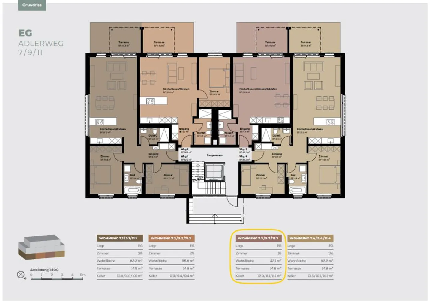 Traumhafte 1.5 Zimmer Erdgeschosswohnung im Adlerweg - Foto 7 di 7