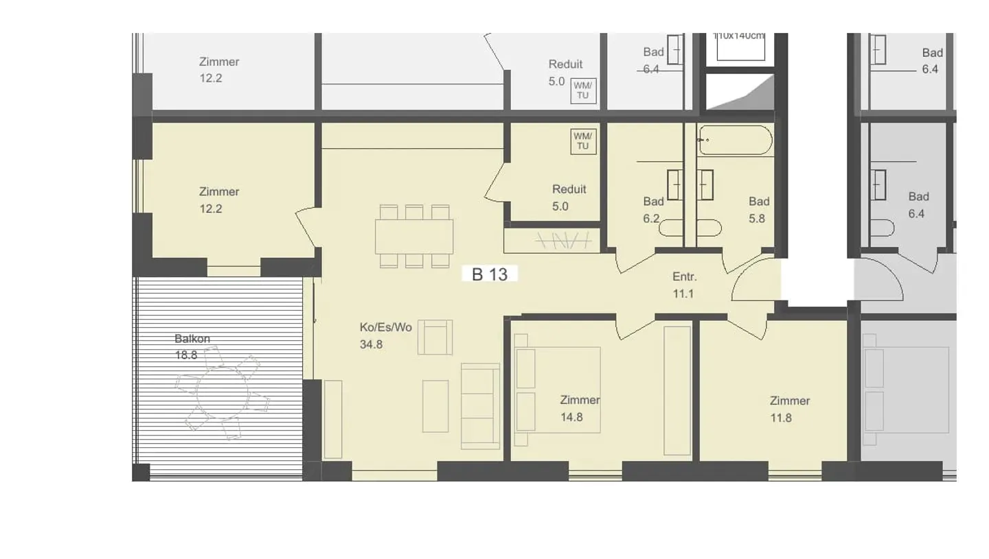 Appartement moderne avec grand balcon - Photo 8 sur 9