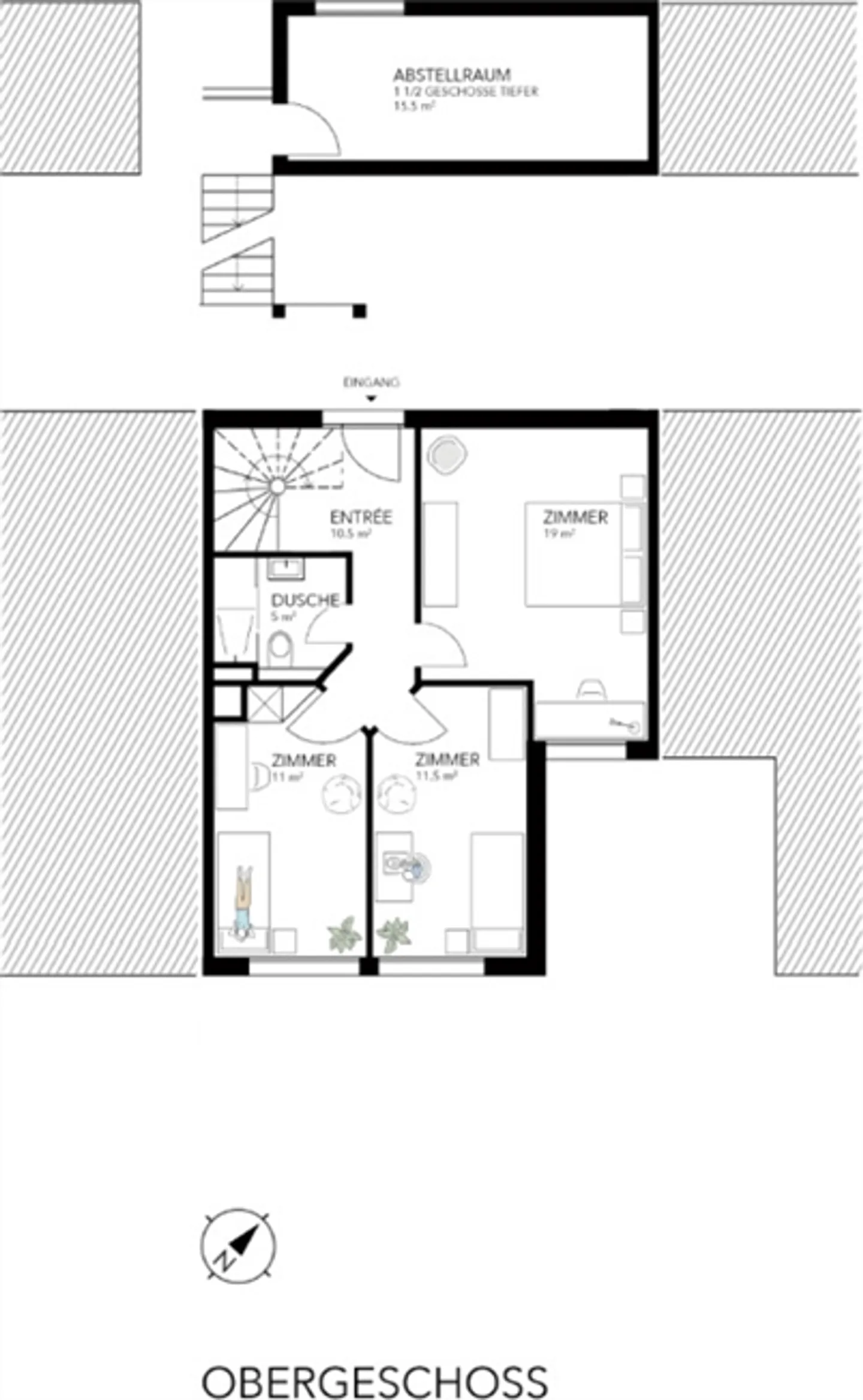 4.5 Room Maisonette, with Hobby Room - Own Laundry Room - Photo 10 of 11