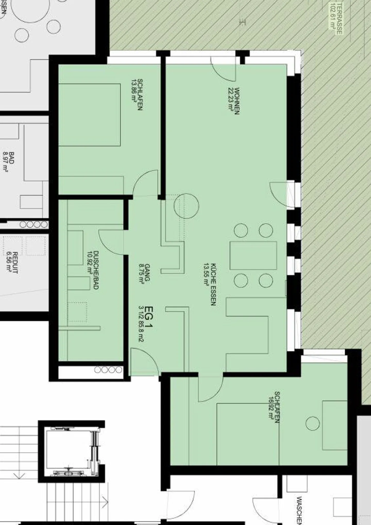 Appartamento 3½ locali con 102m² di spazio esterno / Posizione perfetta a Schiers - Foto 2 di 6