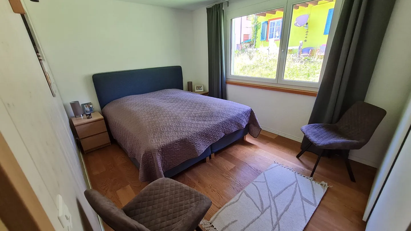 Furnished 2.5-room apartment in Amden: Dream mountain view, private E-parking space & large attic (permanent second residence) - Photo 7 of 12
