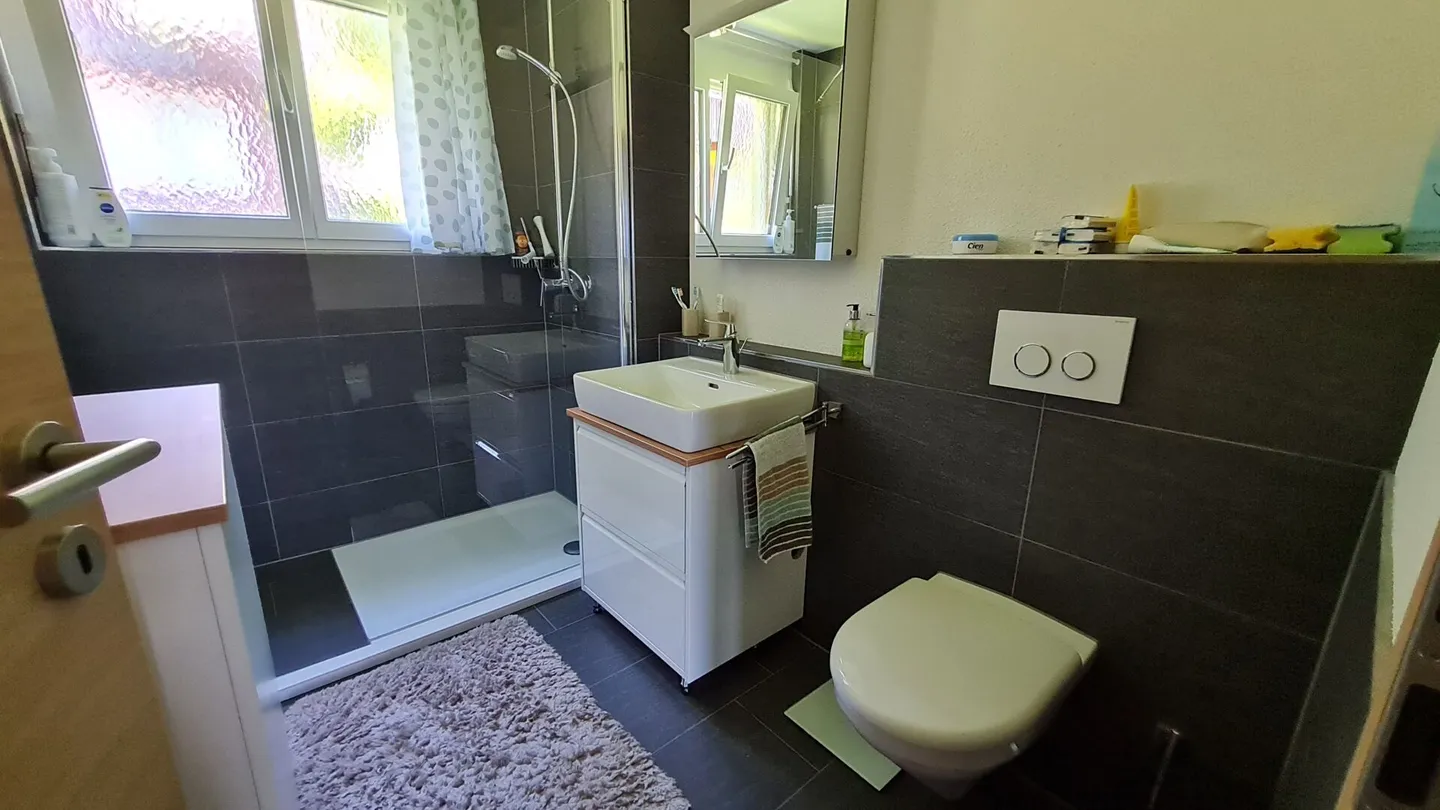 Furnished 2.5-room apartment in Amden: Dream mountain view, private E-parking space & large attic (permanent second residence) - Photo 8 of 12