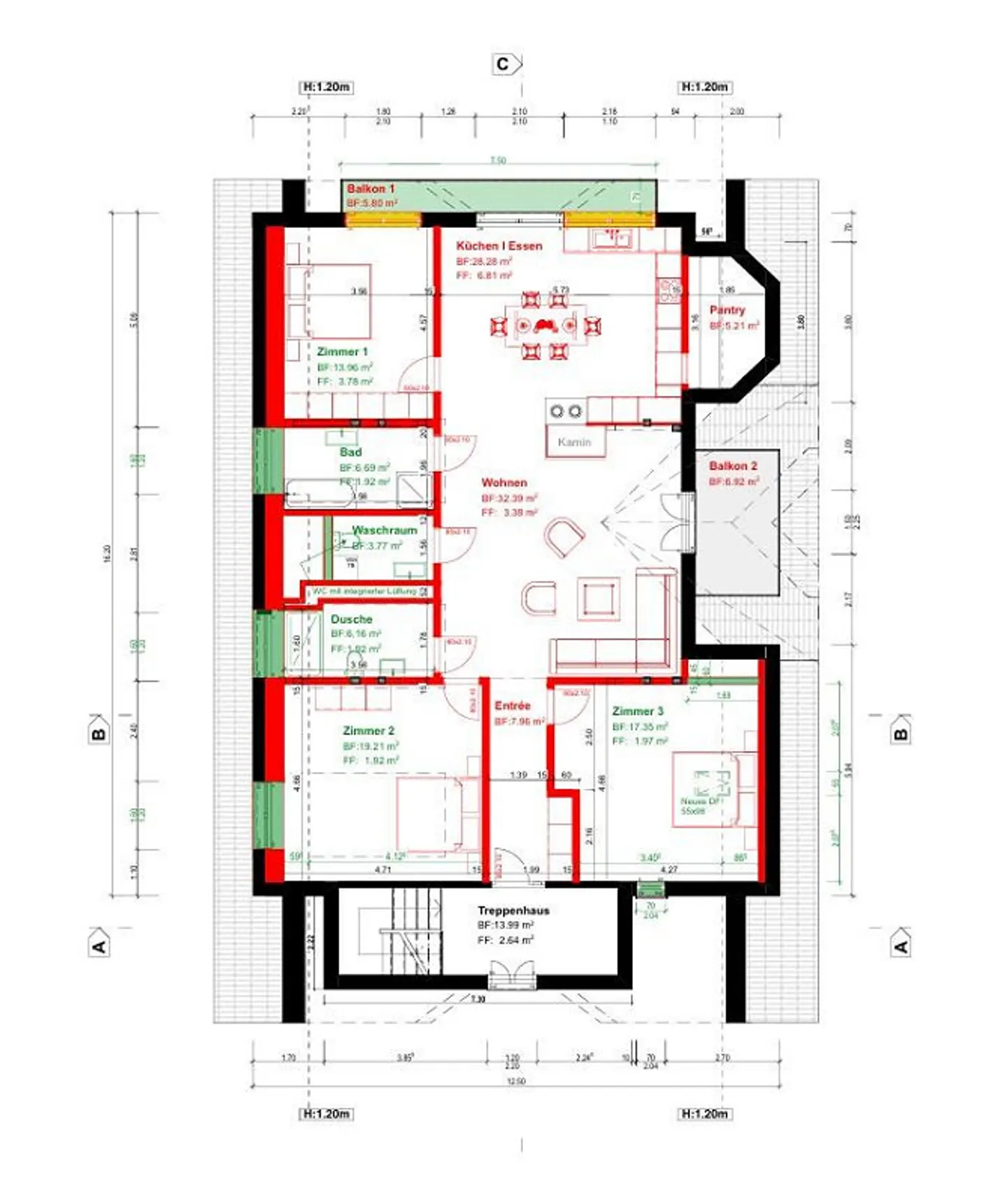 Première occupation appartement sous les combles de 4,5 pièces 180m2 dans un style loft - Photo 14 sur 14