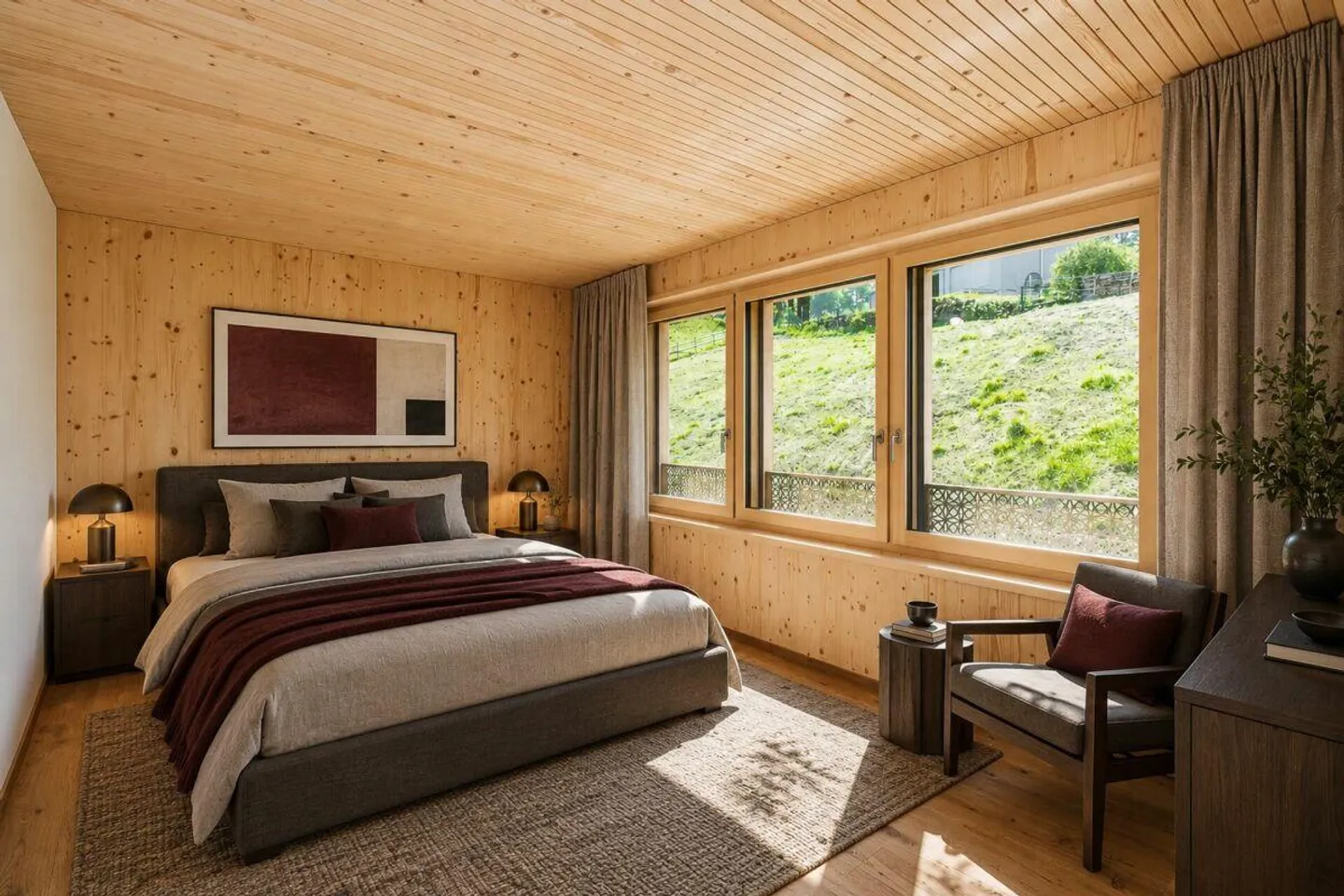 La Loge au-dessus du lac de Constance - Maisonette de 5,5 pièces en bois massif... - Photo 12 sur 16