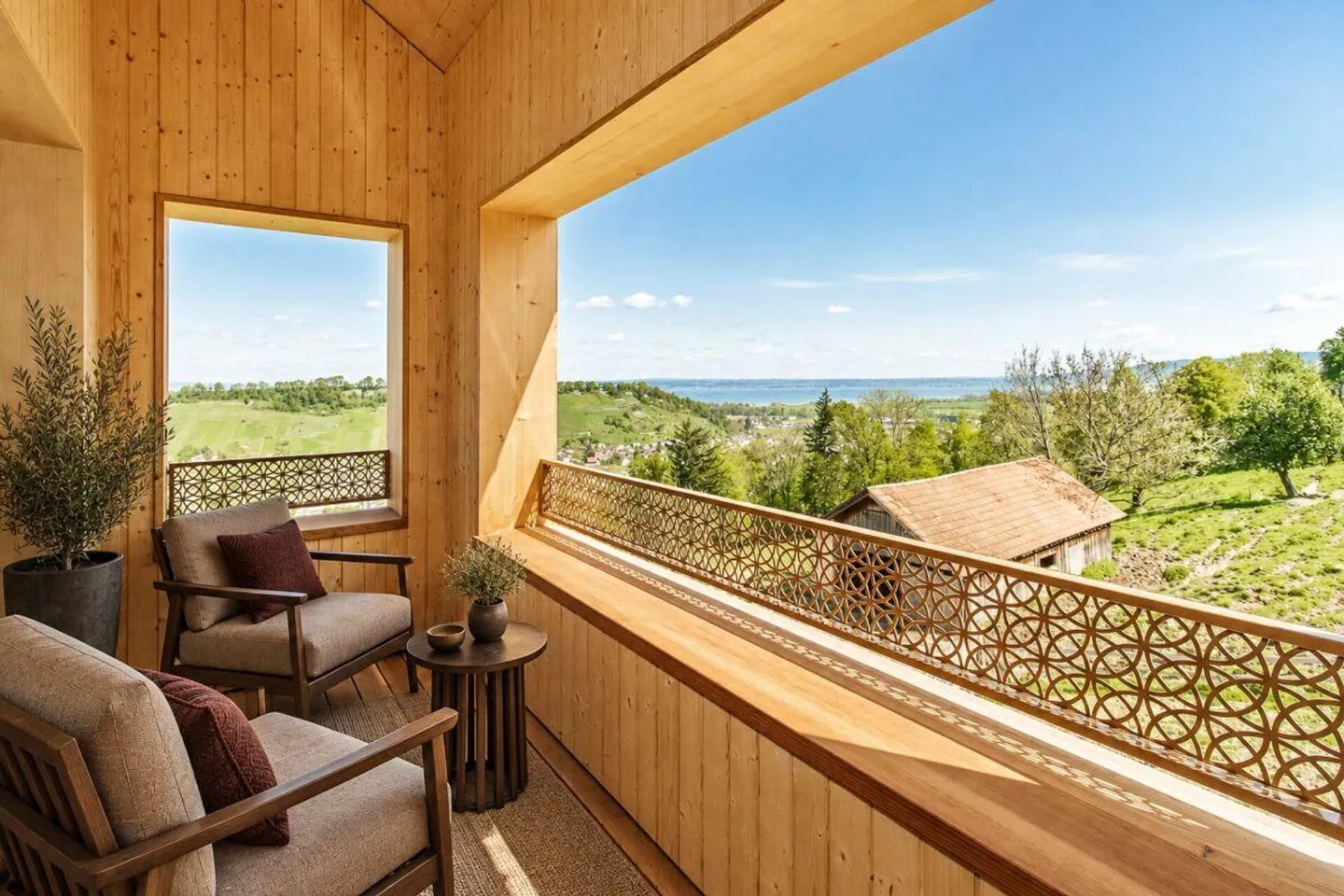 La Loge au-dessus du lac de Constance - Maisonette de 5,5 pièces en bois massif... - Photo 15 sur 16