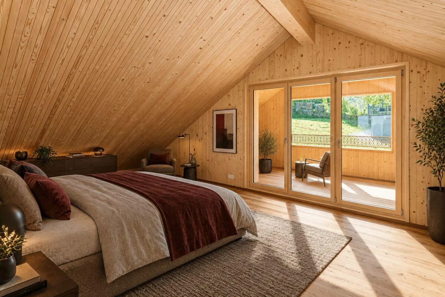 La Loge au-dessus du lac de Constance - Maisonette de 5,5 pièces en bois massif... - Photo 10 sur 16