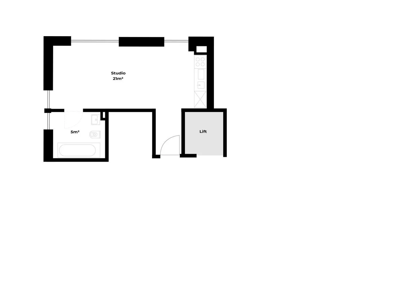 Appartamento di 1,5 locali in posizione centrale (Circolo 2) a Zurigo – Primo ingresso dal 01.11.2024 - Foto 17 di 17