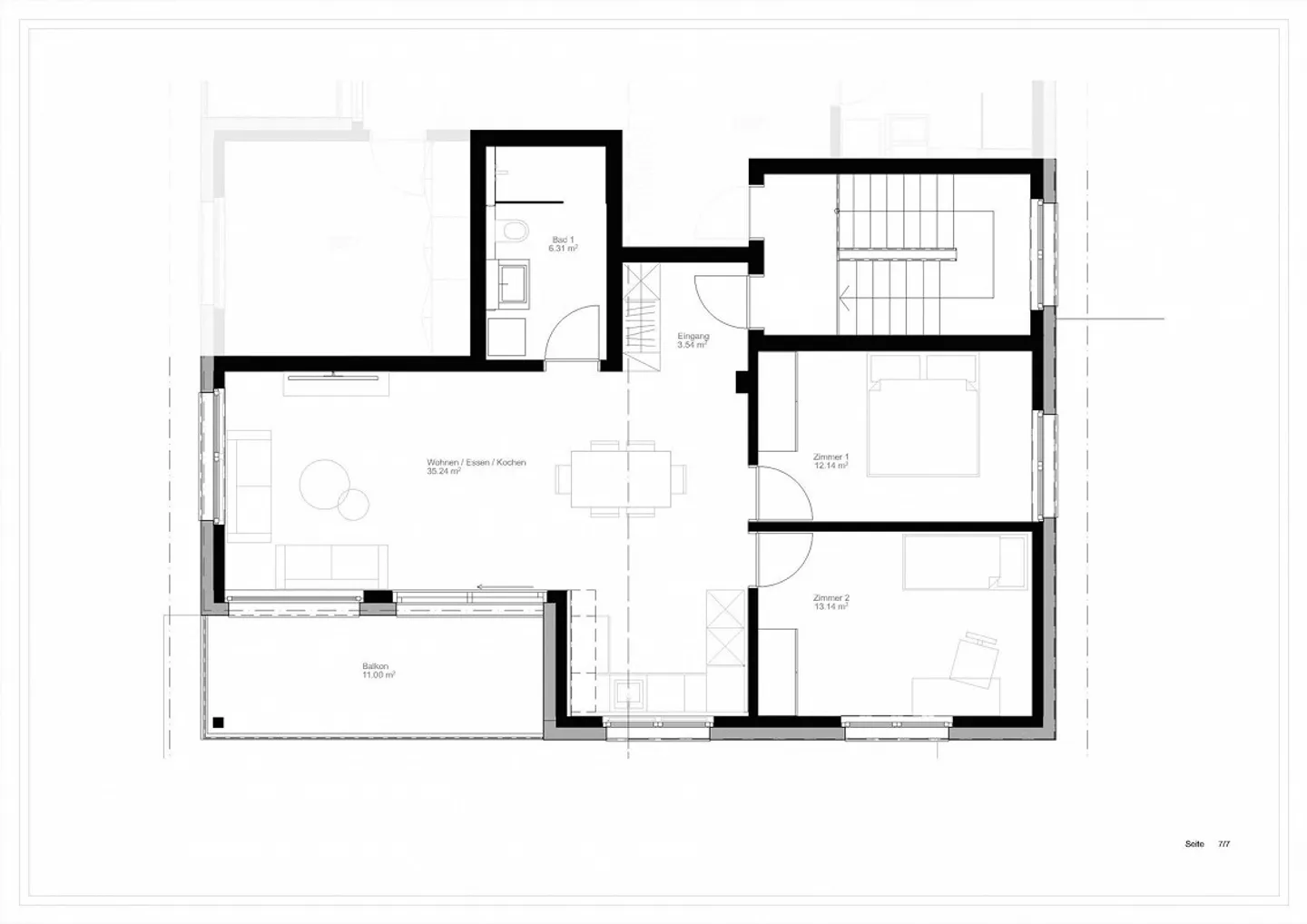 Moderno appartamento di 3,5 stanze in nuova costruzione a Seewis-Pardisla - Foto 8 di 9