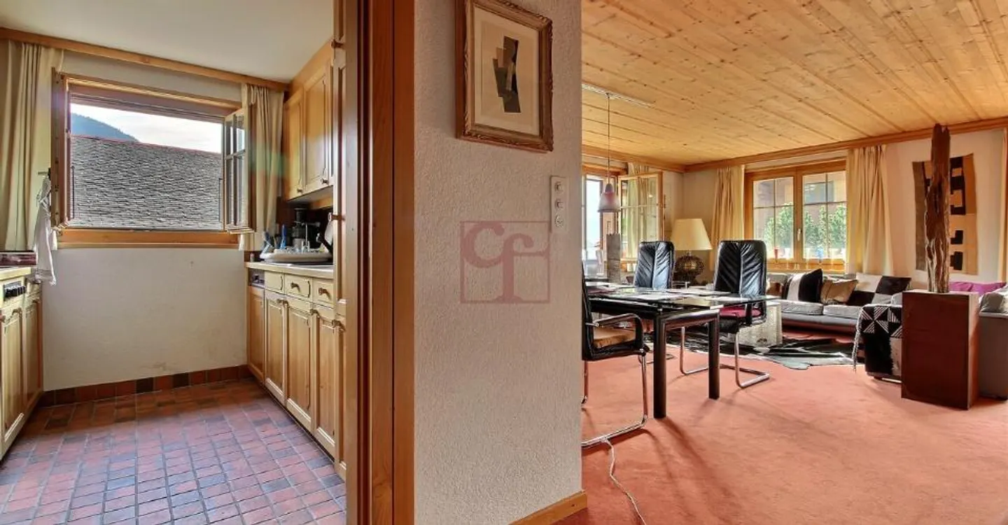 Château-d'Oex – Helle 4,5-Zimmer-Wohnung mit Balkon - Foto 4 von 10
