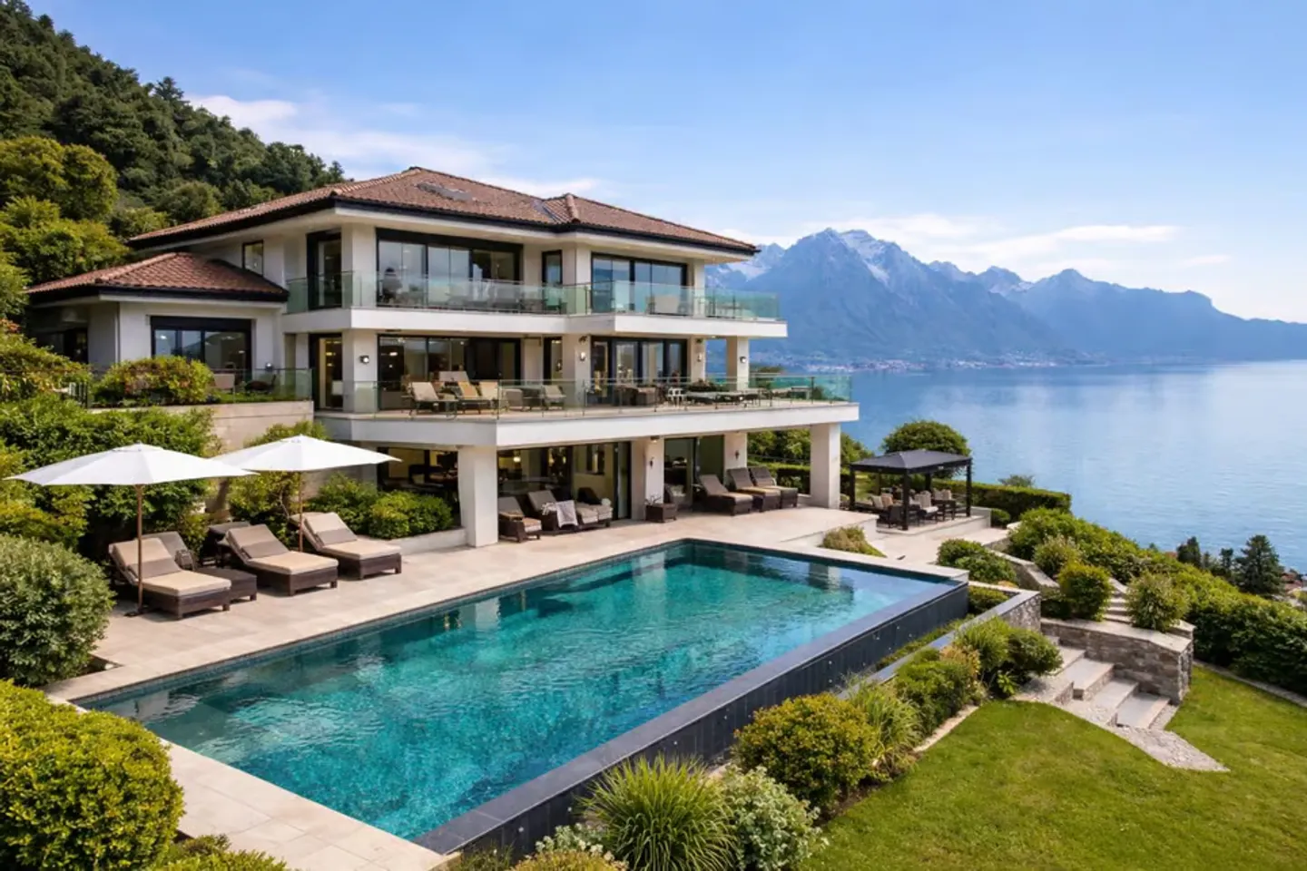 Außergewöhnliche Immobilie mit Panoramablick auf den Genfersee - Foto 1 von 1