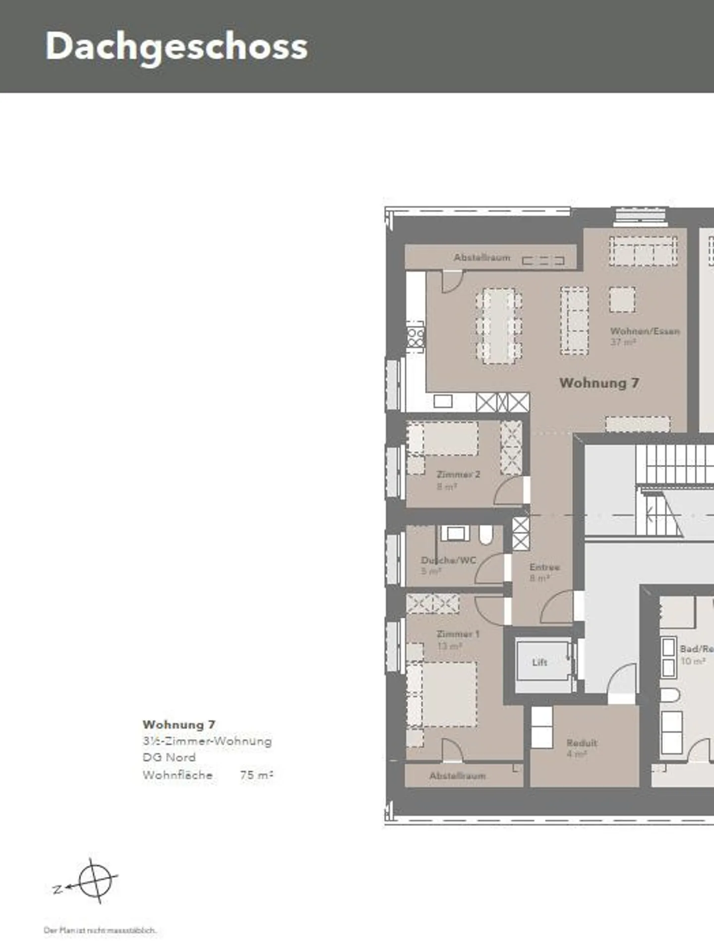 Bellissimo appartamento mansardato di 3.5 locali nella splendida Eschenbach - Foto 13 di 13