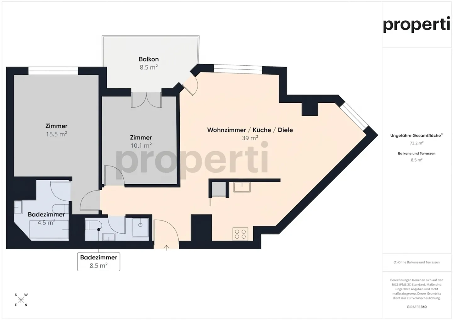 Elegante 3.5-Zimmer-Wohnung - Foto 10 von 12