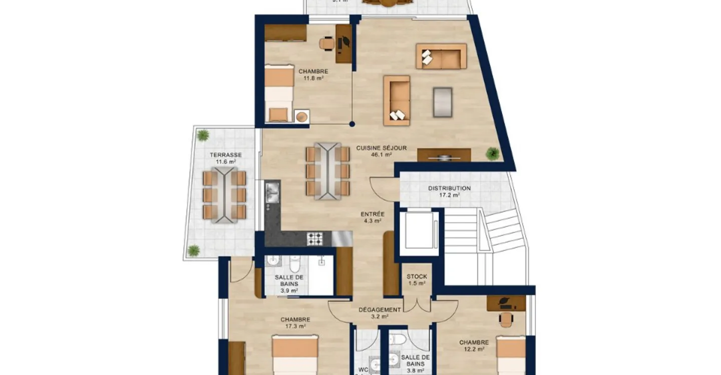 MAPLE 11 New high-end PPE Garden-level 4.5 rooms 108.8 m² garden 138.7 m² + 2 terraces - Photo 3 of 13