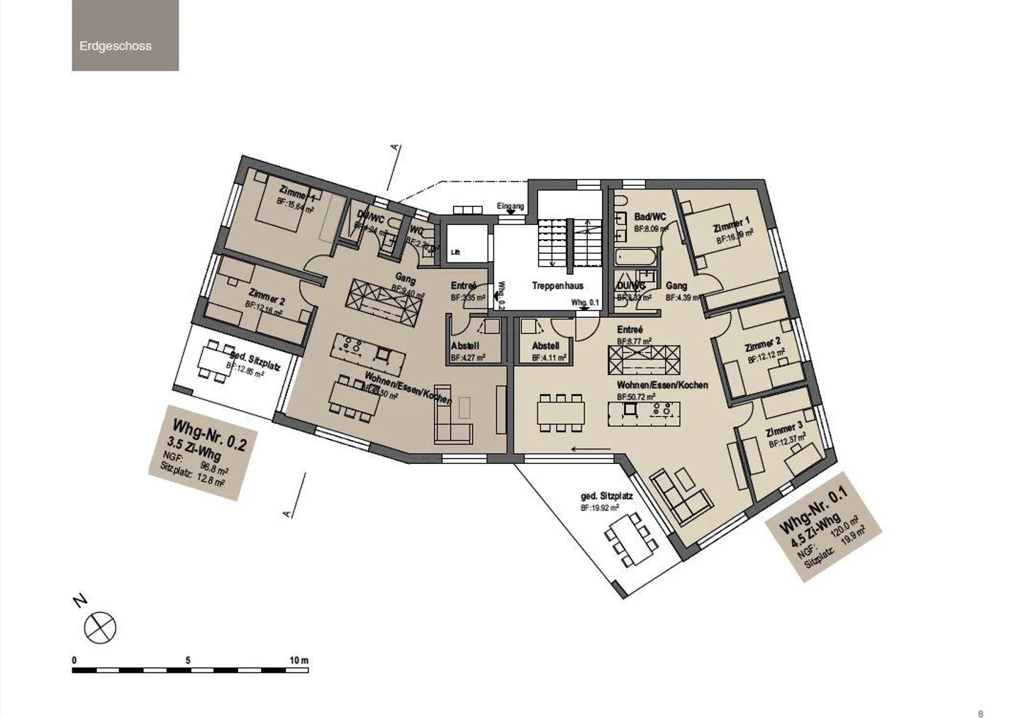 Erstvermietung von grosszügiger 3.5-Zimmerwohnung im EG - Foto 3 von 3