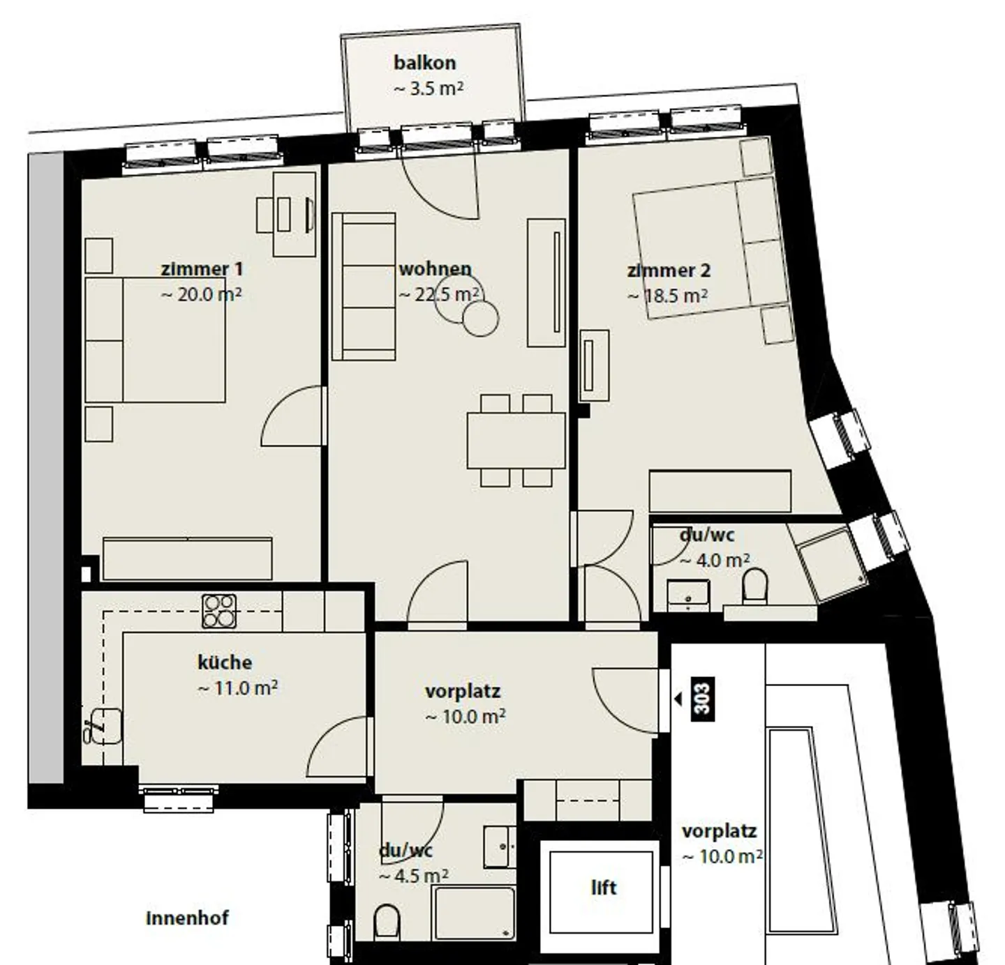 Moderne 3.5-Zimmer-Altbauwohnung mit Charme und Stil - Foto 9 von 9