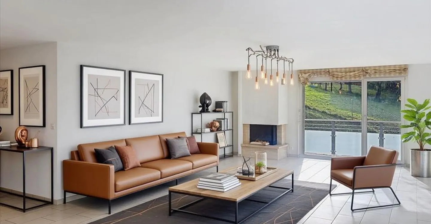 Wunderschöne 4,5-Zimmer-Wohnung mit Panoramablick in Chernex - Foto 1 von 25