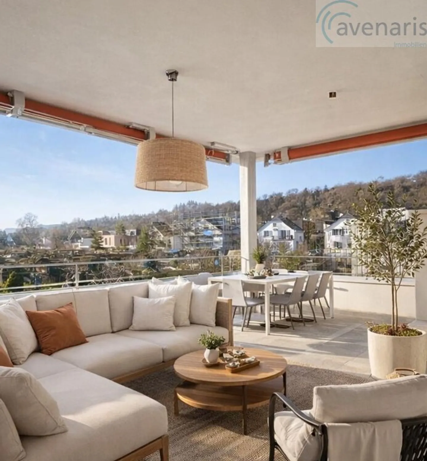 «Moderne 3.5-Zimmer-Neubauwohnung mit grossem Balkon und freier Sicht» - Foto 2 von 8