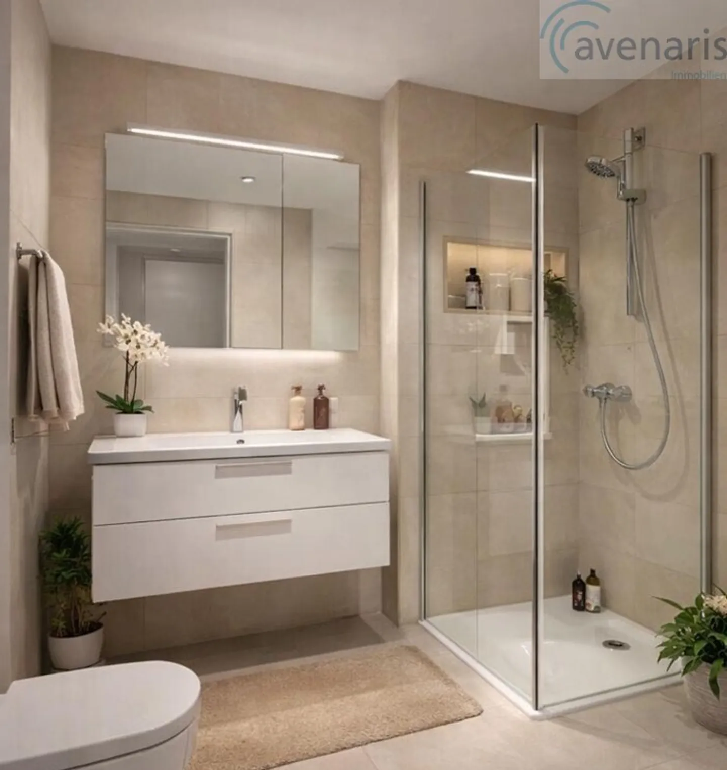 «Moderne 3.5-Zimmer-Neubauwohnung mit grossem Balkon und freier Sicht» - Foto 5 von 8