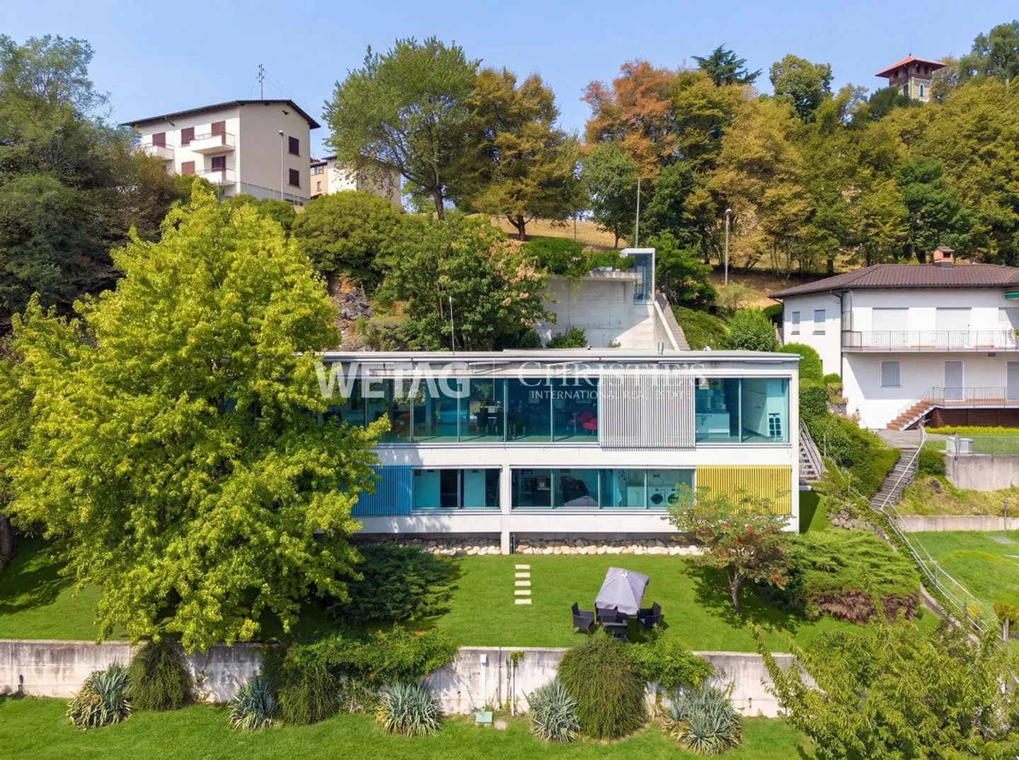 Lugano-Carona: Modern villa with stunning panoramic views of Lake Lugano for sale - Second home possible - Photo 1 of 13