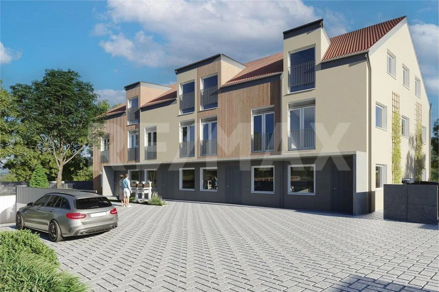 Nuovo progetto di costruzione casa a schiera, da 135 m² di superficie abitabile, inclusi due garage, 3 piani e seminterrato - Foto 2 di 11