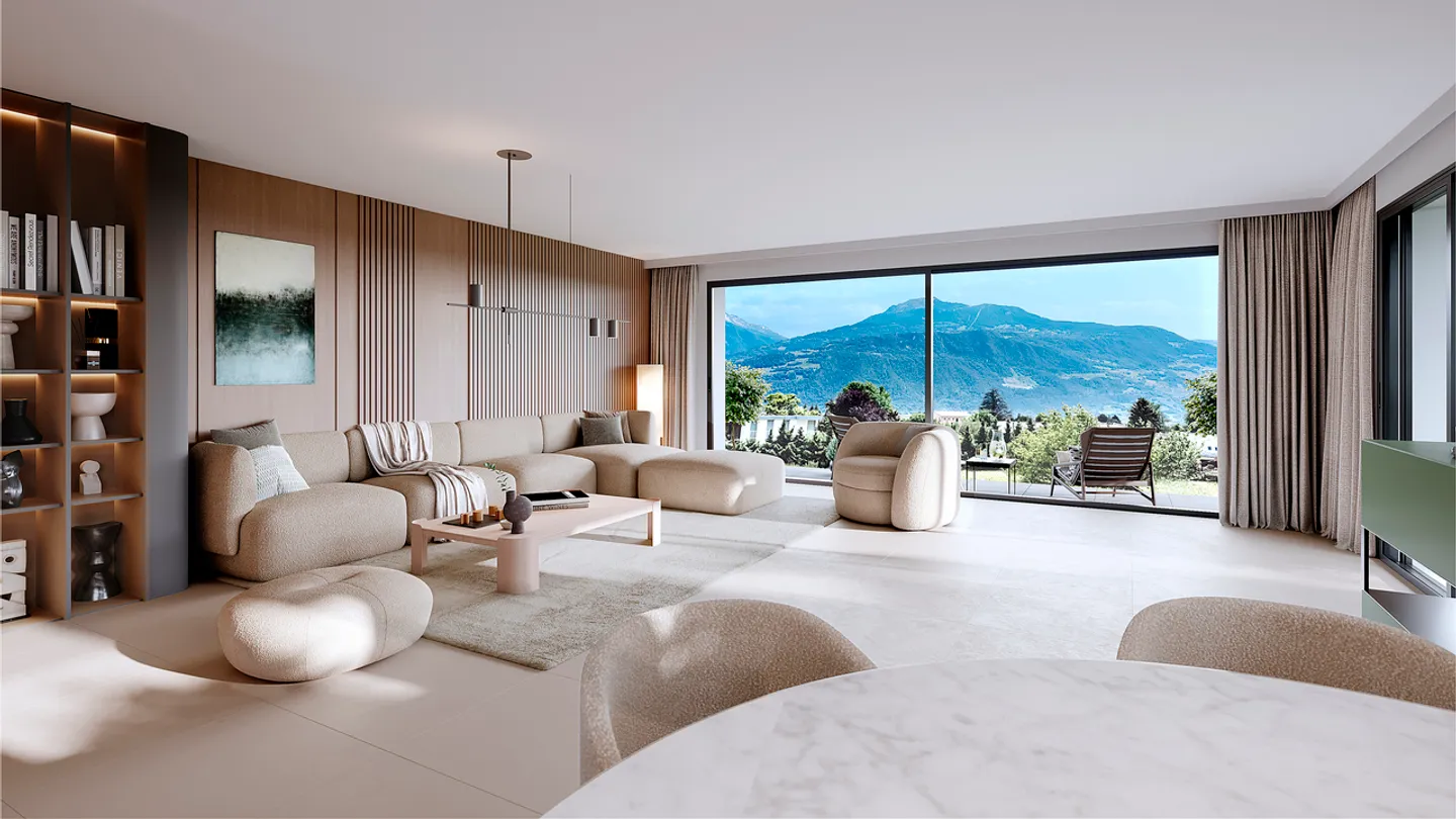 SPLENDIDE VILLA CONTEMPORAINE 5.5 PCES A PLAN-CONTHEY - Photo 2 sur 4