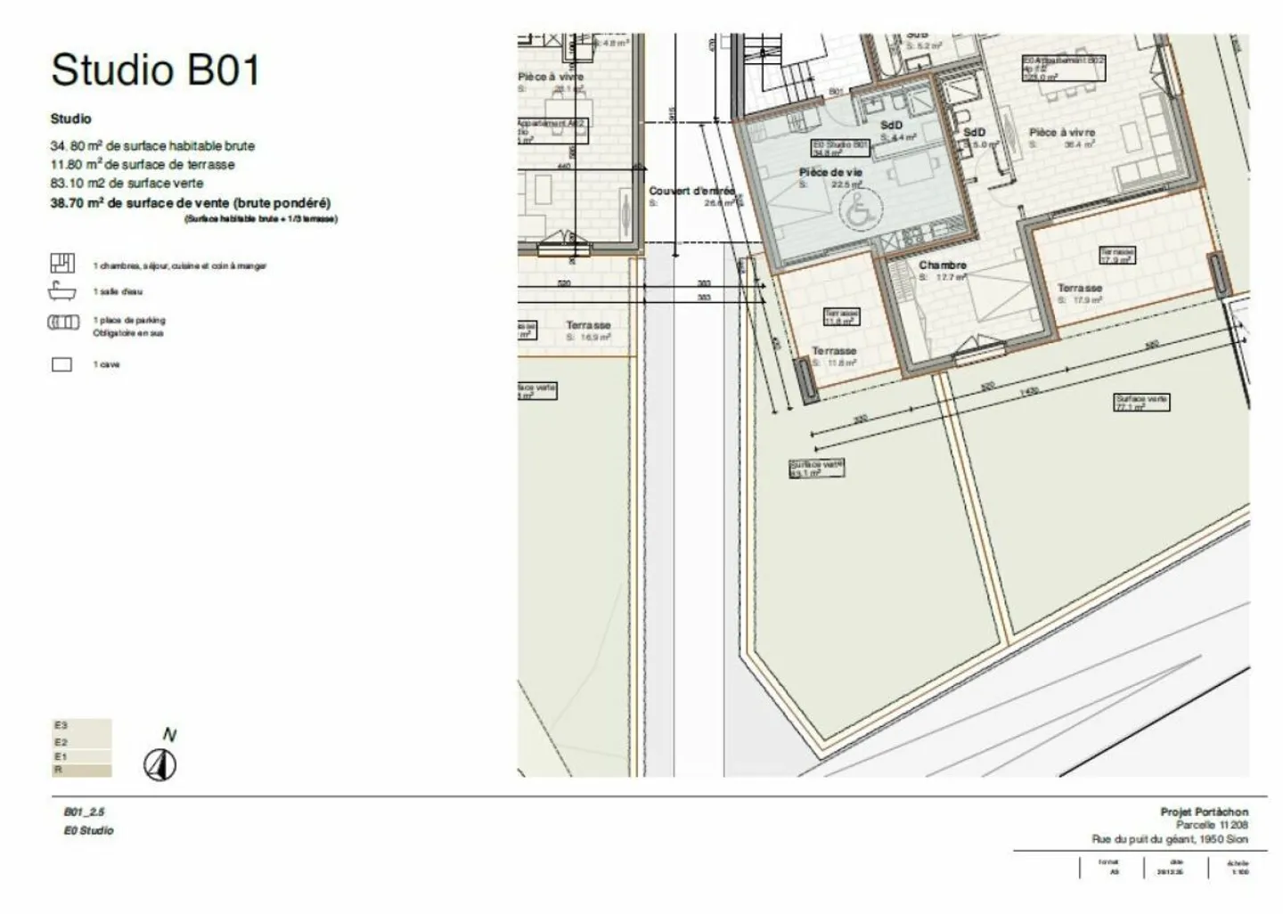 Studio con giardino a Sion - Foto 9 di 11