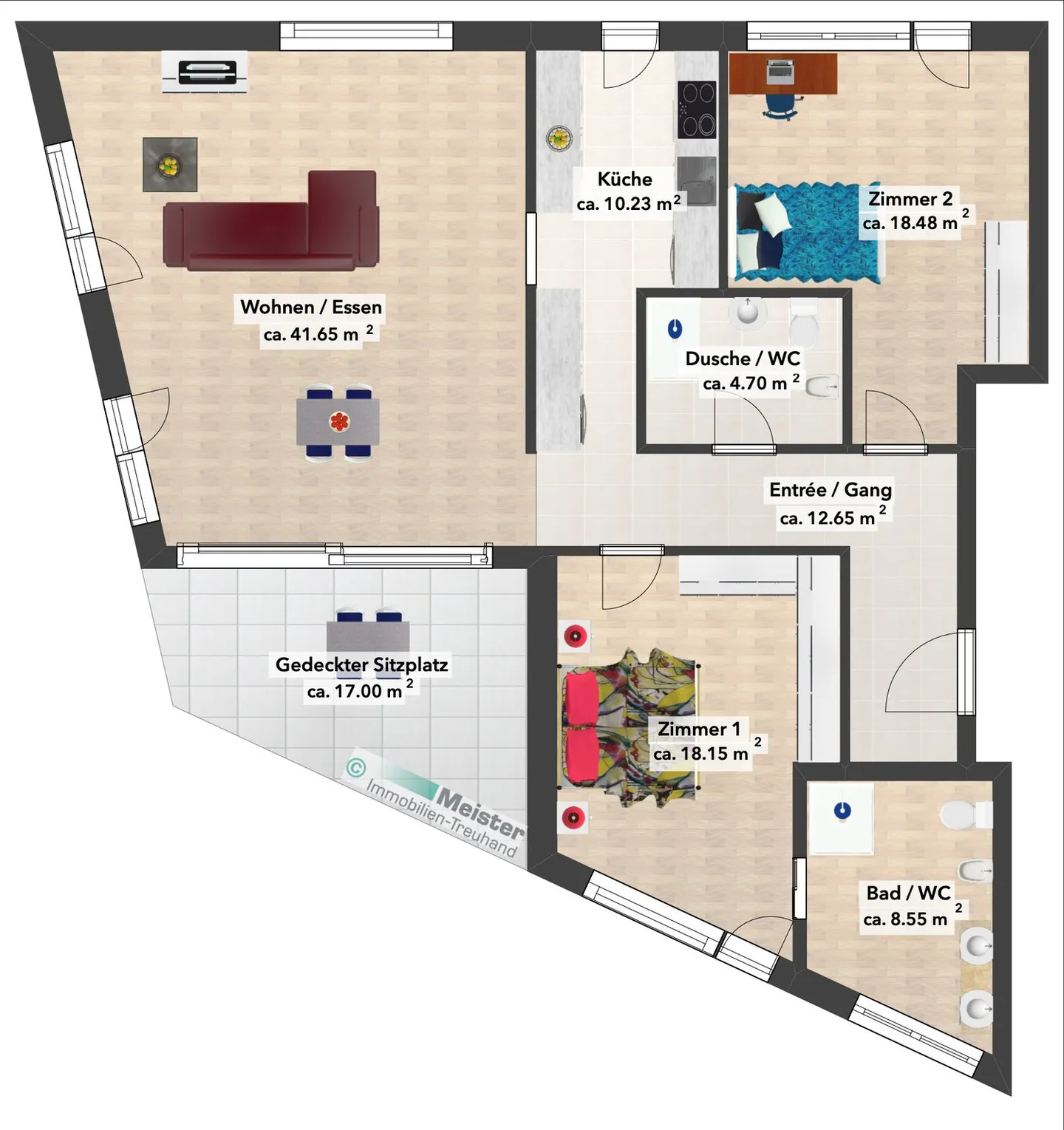 Vivere spazioso in una bella posizione a Binningen - Foto 14 di 14