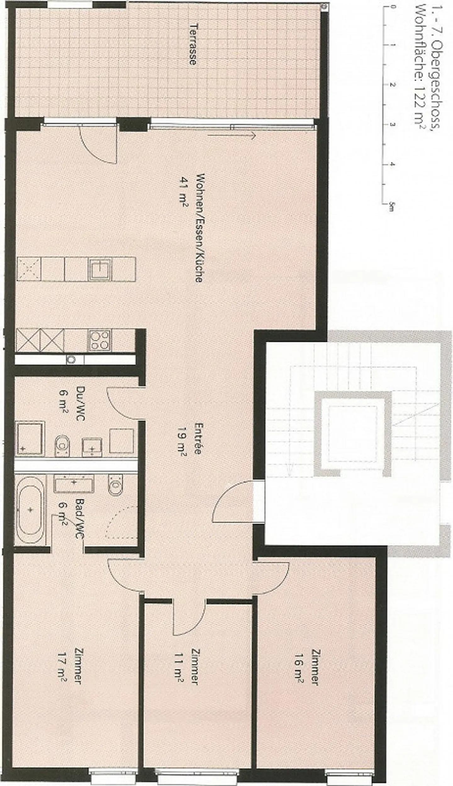 Appartement 4,5 pièces, 122m2, Loggia 19m2, 6ème étage, partiellement meublé, pour 2-4 ans - Photo 1 sur 1