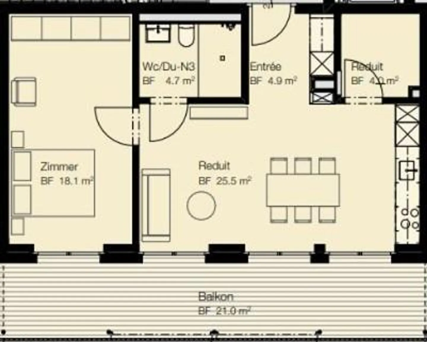 Geräumige 2.5-Zimmerwohnung - Foto 5 von 5