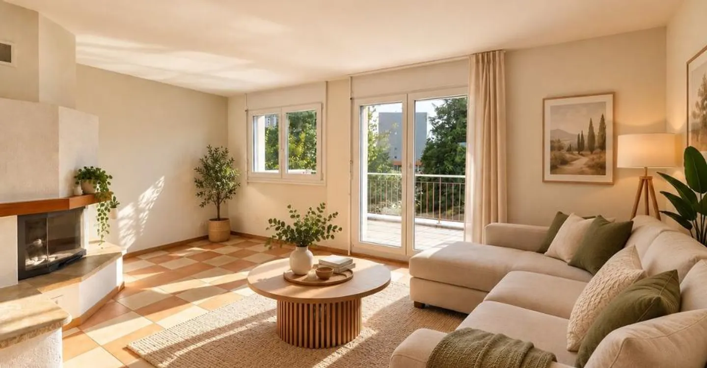 5.5-room apartment with terrace, double garage and outdoor parking space - Photo 2 of 13