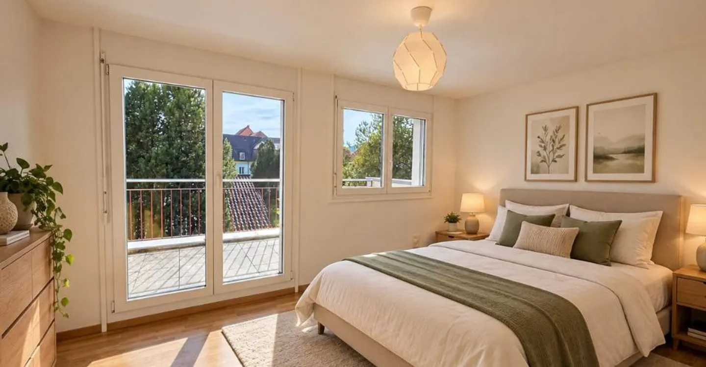 5.5-room apartment with terrace, double garage and outdoor parking space - Photo 5 of 13